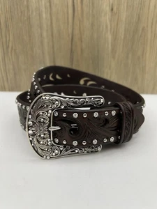 Ariat Damen verzierter Ledergürtel A1518602 Conchos verziert braun M bis 36 Zoll - Bild 1 von 4