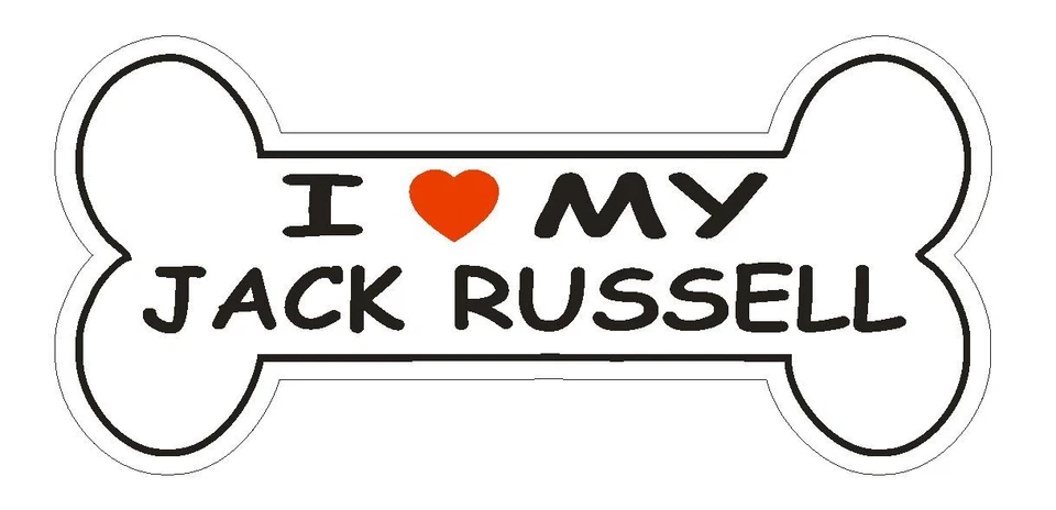WINTER PARK PRODUCTS Love My Jack Russell Bumper Sticker or Helmet Sticker D2394 Dog Bone Pet Lover
