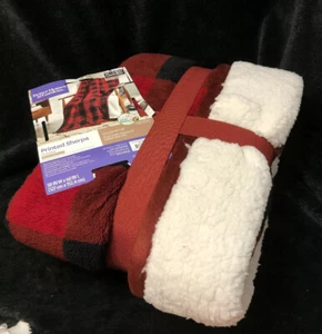 Better Homes Giardini Coperta Sherpa a Quadri Rosso - Foto 1 di 5