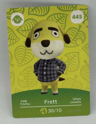 JTO GAMES AND GEAR Frett 445 -Series 5 Animal Crossing New Horizons Amiibo Card No445
