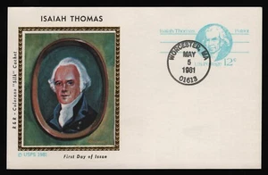 #UX89 12c Isaiah Thomas, Colorano "Silk" FDC **ANY 5=FREE SHIPPING** - Picture 1 of 1