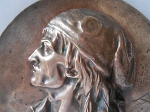 J.P. MARAT (1743-1793). Original French revolution antique bronze plaque XIXth C - Picture 1 of 12
