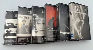 U2 Cassette Tape Lot of 6 War, Boy, October, Live, Desire, Wide Awake in America - Picture 1 of 3
