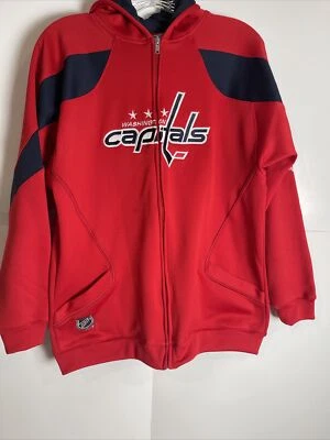 Chaqueta con Capucha Washington Capitals NHL Reebok Cremallera Completa Juvenil Talla Extra Grande Foto 1 de 4