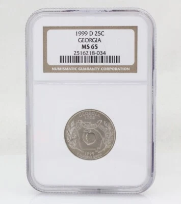 1999-D 25C Georgia State Quarter NGC Grade MS 65 - Image 1 of 4