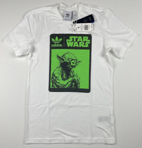 adidas Originals x Star Wars Yoda Graphic T-Shirt White GJ2120 Size Small NWT