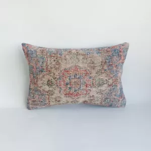16x24 rug lumbar pillow cover , wool rustic beauty pillow case - Picture 1 of 9