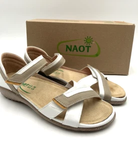 NEW Naot KARAWA Women's Sandal White Beige EU Size 40 (US 9) MEDIUM - Picture 1 of 11