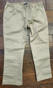 Lands' End Girls Plus Iron Knee Elastic Waist Chino Pants-Khaki-Choose Size!NWOT - Picture 1 of 8