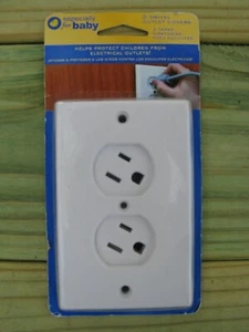 NEU VERSIEGELT 2er-Pack drehbare Steckdosenabdeckungen #26220 kostenloser Versand speziell für Baby - Bild 1 von 1
