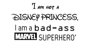 Disney princess/ Marvel superhero quote vinyl wall art - Picture 1 of 5