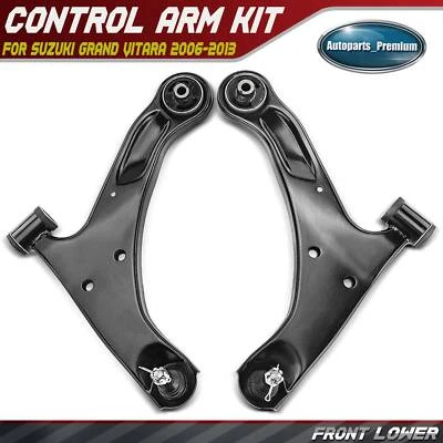 Front Lower Control Arms w/ Ball Joints Pair for Suzuki Grand Vitara 2006-2013 - Image 1 of 4