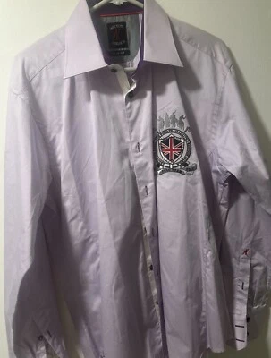 Camisa Polo Absolute Rebellion Tour Bordada Grande Ajustada Abotonada Púrpura Foto 1 de 4