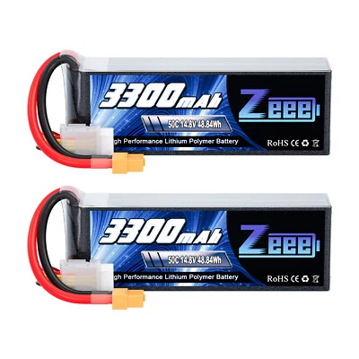 2x Zeee 14,8V 3300mAh 4S LiPo Akku Batterie 50C XT60 für RC Flugzeug RC Auto UAV - Bild 1 von 4