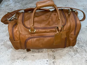 Genuine Leather Brown Dr. Pepper ACC Championship Medium Duffle/Travel/Gym Bag - Picture 1 of 21