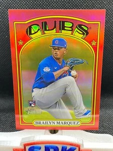 Topps Heritage High Number Brailyn Marquez 2021 rojo cromo 268/372 cubos RC #598 - Imagen 1 de 2