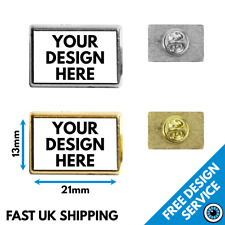 Custom Printed Lapel Pins • Bespoke Personalised Pin Badges Logo Image Badge