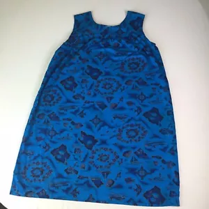 Vintage 60s Ui-Maikai Hawaiian Dress 100 cotton Maxi Mod island fish - Picture 1 of 7