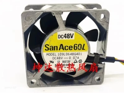 SANYO 109L0648G401 6cm 6025 48V 0.07A Aluminum Frame Dual Ball Fan - Image 1 of 2