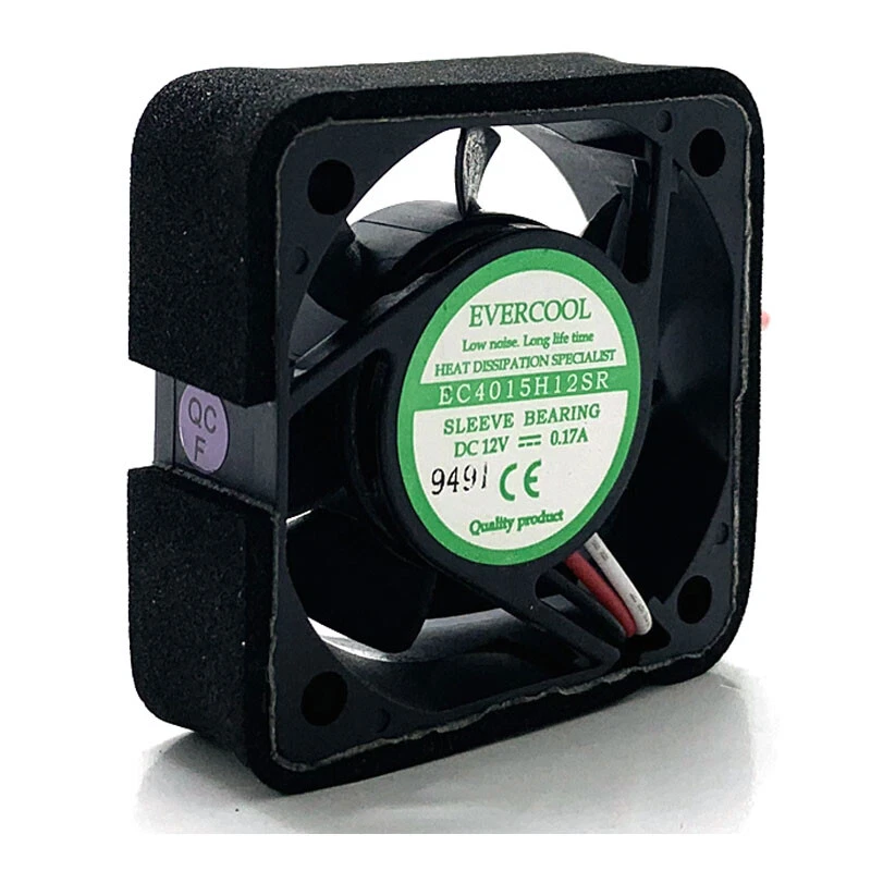  4015 40mm Fan 4cm 12V EC4015H12SR EverCool 3-Wire 0.17A CPU Cooling Fan - Image 1 of 4