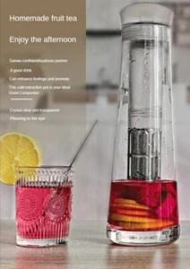 1200ML Iced Coffee Maker Bottle Heat Resistance Fruit Tea Cold Brew Kettle Pot - Picture 1 of 14