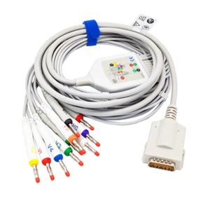 Compatible Burdick 10Leads ECG EKG Cable for Atria 3100 6100 3000 Banana4.0 AHA - Picture 1 of 4