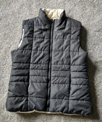 Chaleco chaqueta acolchada Isaac Mizrahi grande negro blanco para mujer  Foto 1 de 4