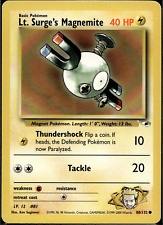 Lt. Surge's Magnemite 80/132 Gym Heroes Unlimited Pokémon Card LP