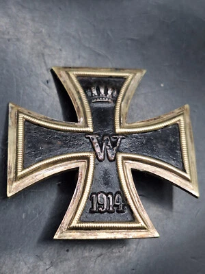 EK1 Eiserne Kreuz 1. Klasse Gewölbt mit Schraube Ehrenzeichen - Bild 1 von 4