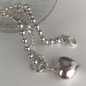 Round Beads Bracelets Women 925 Sterling Silver Fine Jewelry Love bracelet New - Picture 1 of 10