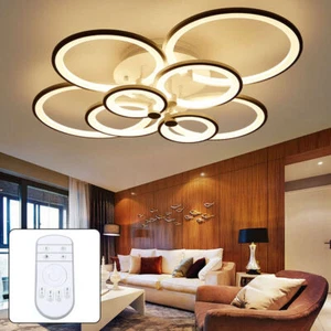 Indoor Modern LED Ceiling Light Pendant Lamp Living Room Dimmable Fixture 8Hesds - Picture 1 of 12