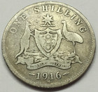 1916 Australia Shilling World Coin * Ships Usps Free W Tracking