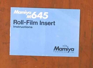 MANUAL DE INSERCIÓN DE PELÍCULA EN ROLLO MAMIYA/22396 - Imagen 1 de 1