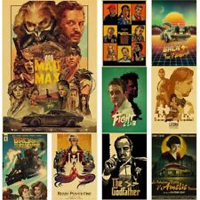 Popular Movie Collection Vintage Kraft Paper Poster of Mad Max Fight Club Back