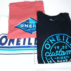 O'Neill Herren marineblau korallenweiß Standardpassform Rundhalsausschnitt T-Shirts Gr. M 3er-Set - Bild 1 von 10