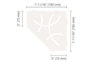 Schluter SHELF-E - Pentagonal Curve Design - Matt White - SES2D6MBW - Bild 1 von 1