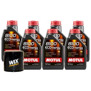 7L Motul 8100 ECO-NERGY 5W30 Wix Filter Motor Oil Change Kit API SL - Picture 1 of 1