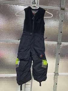 Spyder Snow Pants Bib - Kids 4 - Black - Small To Tall - Ski Winter Snowboard - Picture 1 of 7