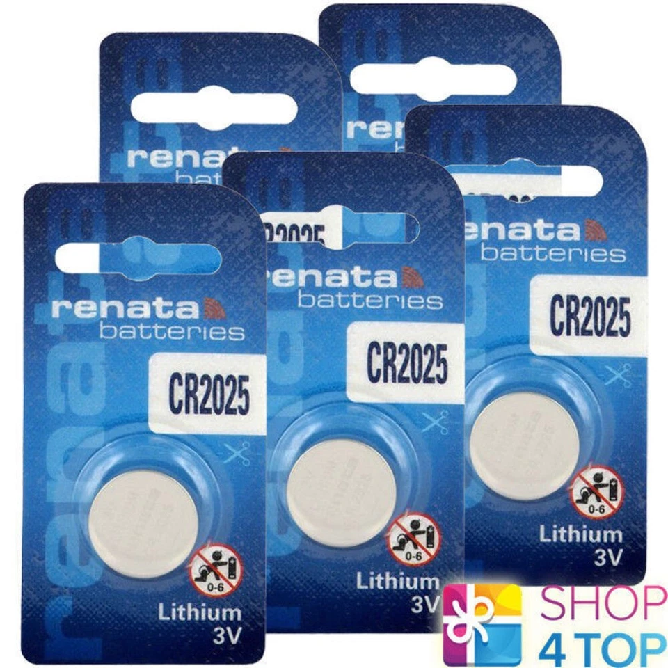 5 RENATA CR2025 LITHIUM BATTERIES 3V CELL COIN BUTTON DL2025 EXP 2029 NEW - Image 1 of 1