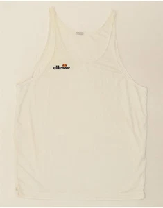 ELLESSE Mens Vest Top XL Off White BN15 - Picture 1 of 3