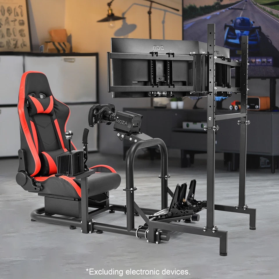 Marada Racing Simulator Cockpit With TV Stand Or Seat Fit Logitech G920 G923 G29 - Image 1 of 1