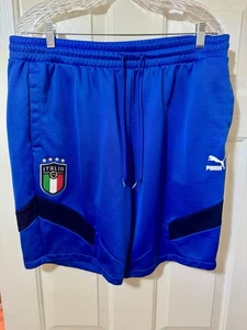 Puma Italy Italia World Cup Soccer Shorts Blue Officially Licensed L Large - Picture 1 of 6