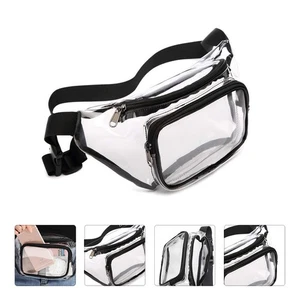 1pc Transparent Fitness Cross Body Bag Waist Bag for Outdoor Sports - Picture 1 of 12