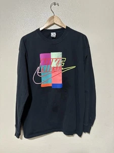 Sudadera Nike Air Max para hombre talla mediana negra en contraste frontal deletreada - Imagen 1 de 5
