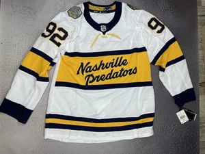 NHL Nashville Predators Herren weiß Authentic genäht Team Trikot Johansen 92 - Bild 1 von 7