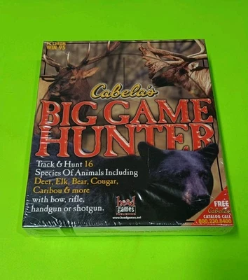 Cabela’s Big Game Hunter Vintage Sealed PC Game Windows 95 Computer Game New  - Image 1 of 4