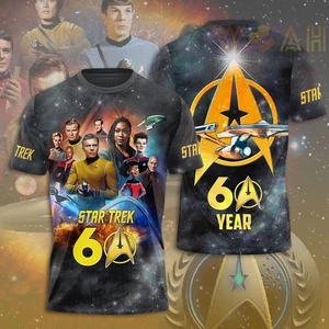 Star Treks 60Th Anniversary 3D T-Shirt For Holiday Gift Size S-5XL - Picture 1 of 4