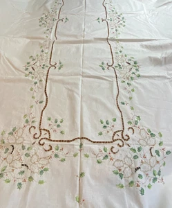 Mantel Lenox Kemp & Beatley 100 % algodón 100" x 63" mancha bordada navideña - Imagen 1 de 18