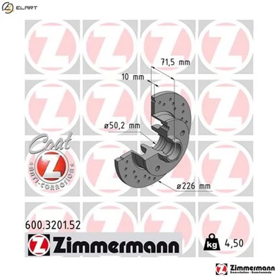 2x BRAKE DISC 600.3201.52 FOR VW GOLF/III/Mk JETTA VENTO PASSAT CORRADO  SEAT - Image 1 of 4