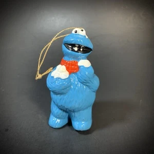 VTG Sesame Street Cookie Monster Ceramic Christmas Ornament - CHIPPED SEE PHOTO* - Picture 1 of 10